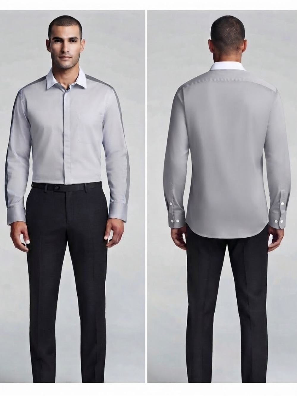 INC International Concepts Mens Gray Long Sleeve Slim Fit Button Shirt XXL NWT